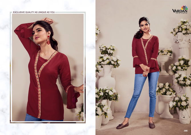 Vardan Batak 2 Fancy Casual Wear Rayon Designer Stylist Top Collection 